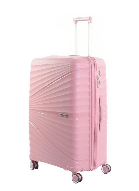 CROSSLAND Unbreakable Medium Size Trolley Luggage With TSA Lock,4 Silent Move Spinners Wheels, Double Expandable Zipper - 24 Inch