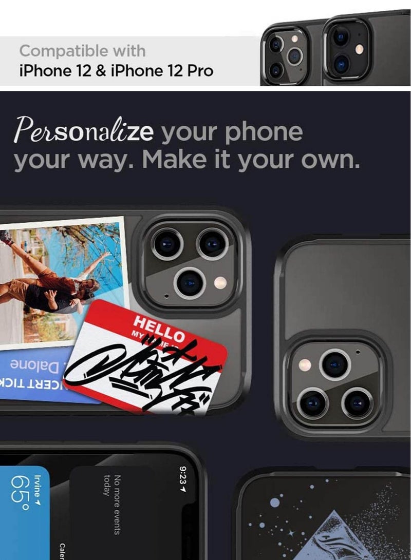 Spigen Ultra Hybrid Case Cover for iPhone 12 and iPhone 12 Pro (6.1 inch) - Matte Black - Image 4