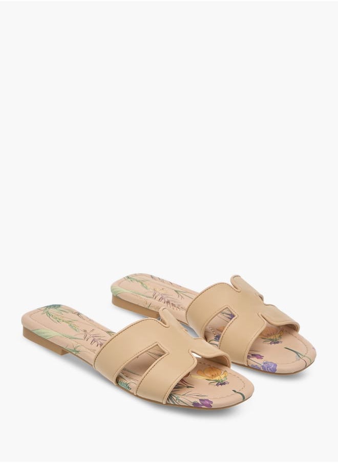 Celeste Womens Textured Slide Sandals With Slip-On Closure  - Image 2