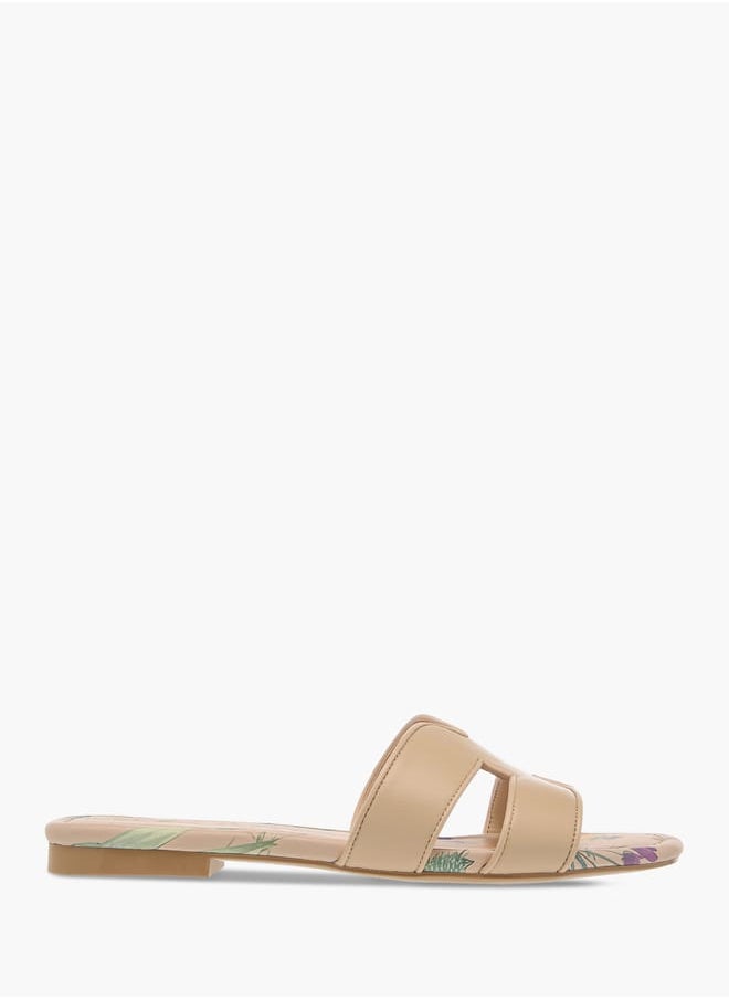 Celeste Womens Textured Slide Sandals With Slip-On Closure  - Image 3