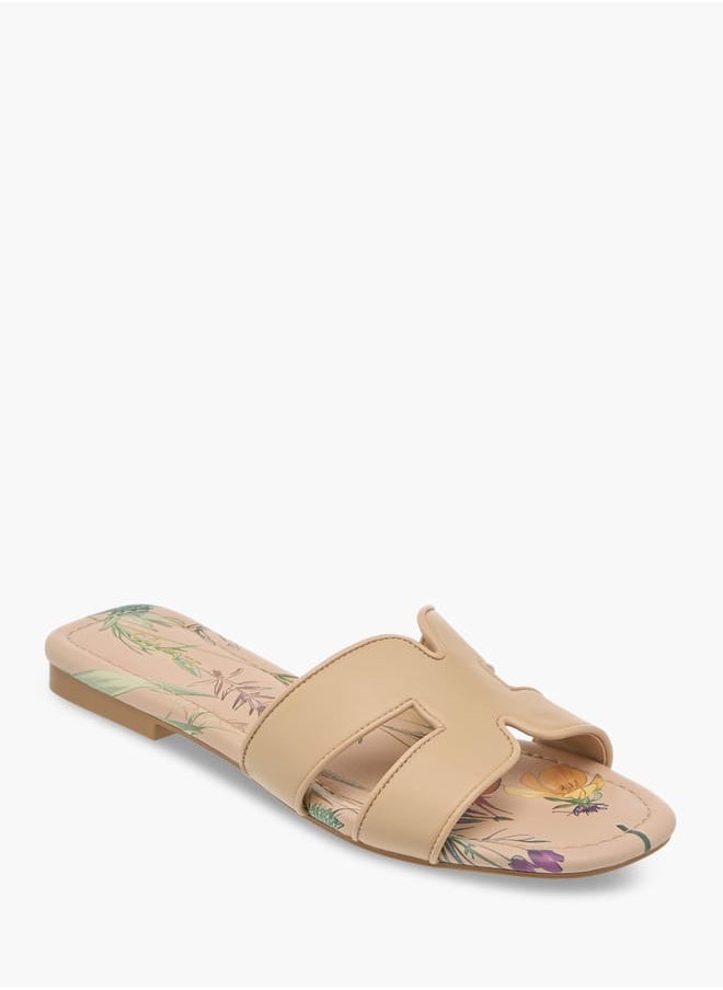 Celeste Womens Textured Slide Sandals With Slip-On Closure  - Image 1
