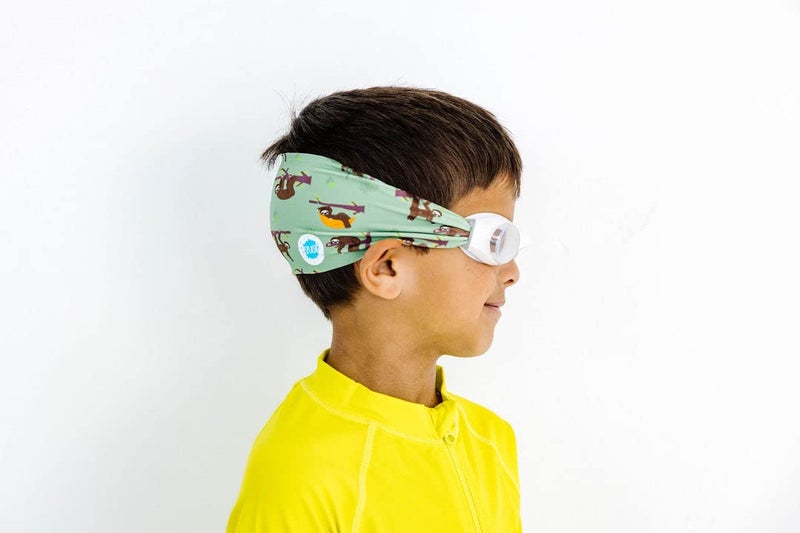 Splash Place KIDS SWIM GOGGLES with Fabric Strap - HANG LOOSE |Tangle-Free, Swimming Goggles for Kids, Comfy Fabric Strap Goggles - Image 4