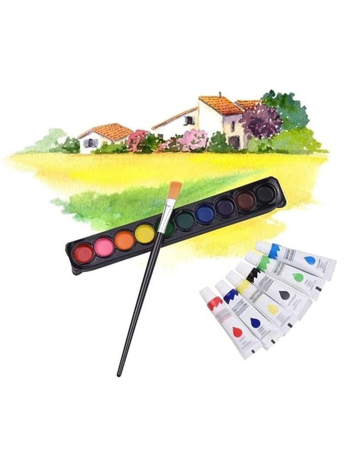 Generic - Art Supplies Set Drawing Sets Wood Box 123-piece Kids Art Painting set,Sketching Set Children's Large Drawing Stencil Kit Crayons Oil Pastels Colored Pencils Markers Brushes Paints Craft (Brown) - Image 1