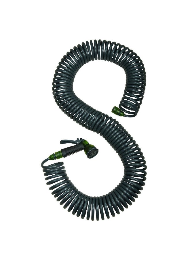 DAYE Coiled Garden Hose with Spray Gun Dark Blue and Green 30 m DY5830 - Image 1