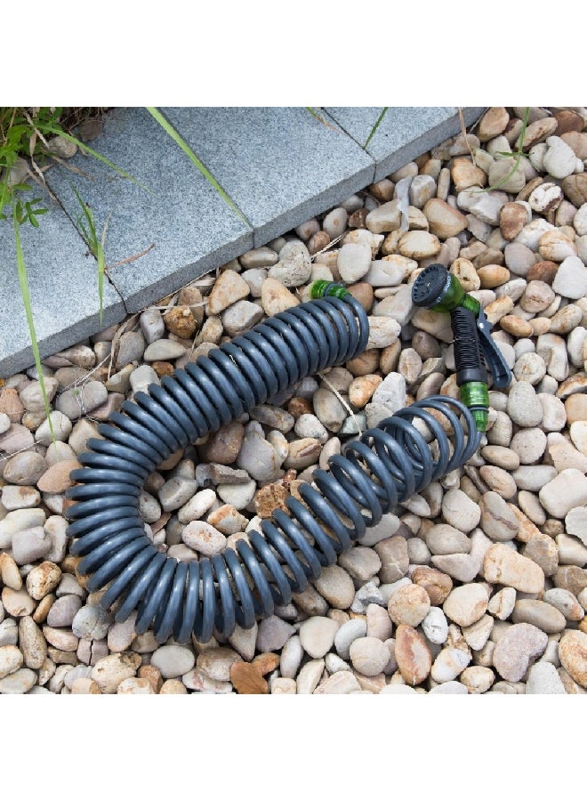 DAYE Coiled Garden Hose with Spray Gun Dark Blue and Green 30 m DY5830 - Image 4