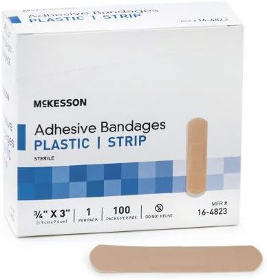 Mckesson Sheer Adhesive Bandage Strips  075 X 3  Box of 100