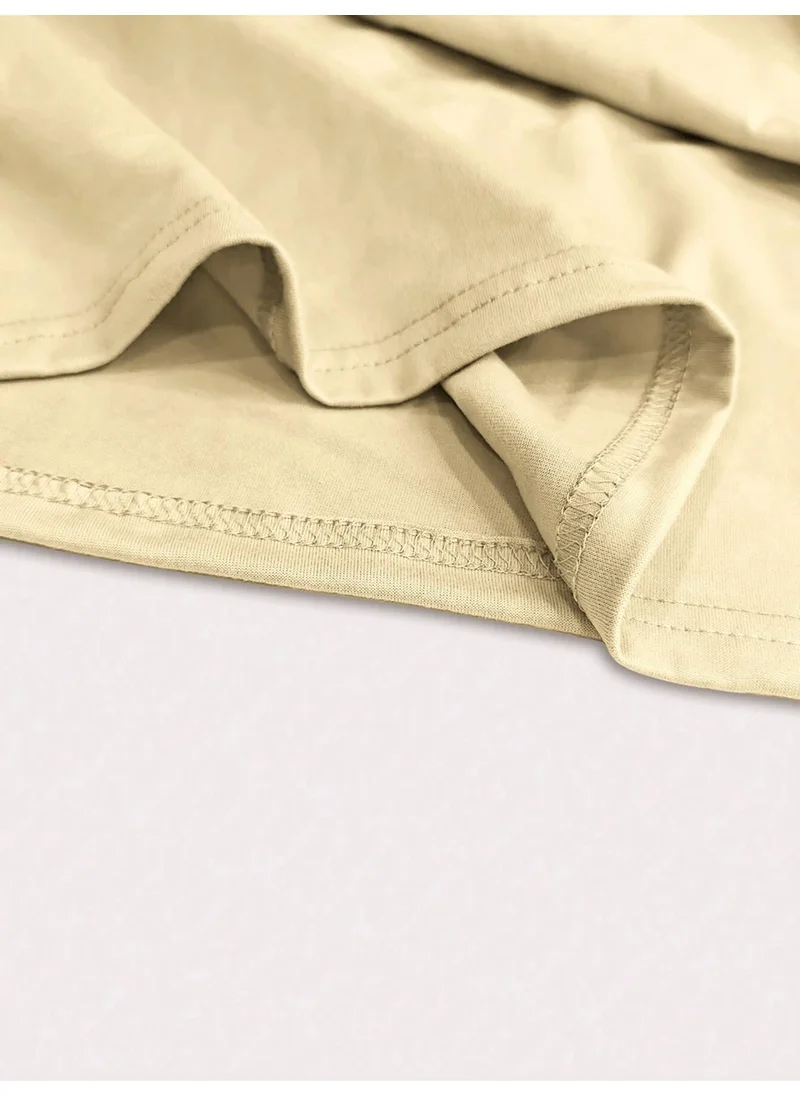 DogFish Printed Oversize Beige Men's T-Shirt