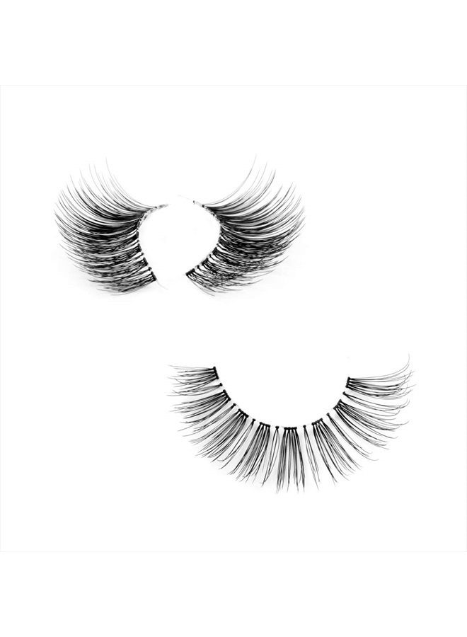 EMEDA رموش صناعية بمظهر طبيعي 10 أزواج شريط غير مرئي 3D ديمي ويسبي 12 مم رموش مزيفة متوسطة للوجه الصغير رموش يدوية الصنع 100% رموش ناعمة شريط شفاف رموش عبوة واحدة نمط 005 - Image 4