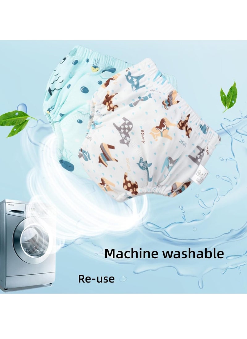 Baby Training Pants Washable 6-Layer Gauze Diaper Pocket Study Pants Baby Cloth Diapers Breathable Diaper Pants