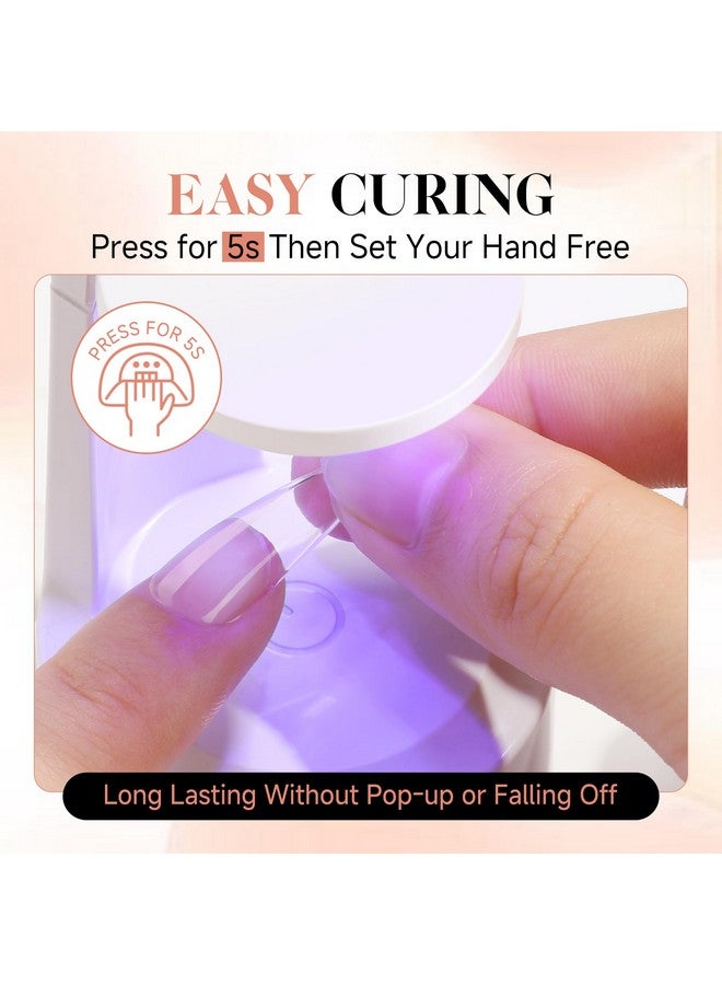 UNA GELLA Soft Gel Nail Tips Gl Ue Gel Solid Nail Gl Ue Gel 40Ml Lamp Curing Needed Soak Off G Lue Strong Nail Gl Ue Gel For Acrylic Nails Extension Fake Nail Tips Press On Nails For Gel Jelly Tips - Image 4