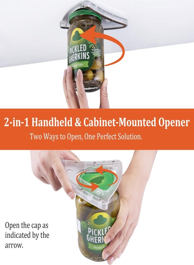 Uinxan Jar Opener for Weak Hands & Seniors with Arthritis,Handheld & Under-Shelf Twist Off Bottle Caps,One-Handed Lid Open,Patented Kitchen Gadget-Christmas Gift for Elderly,Women&Men - Image 3