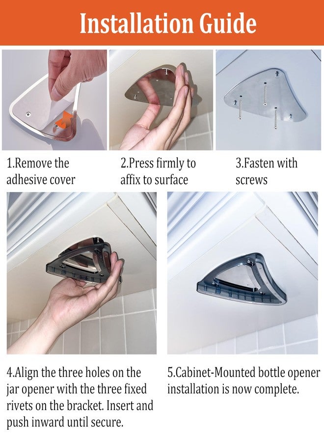 Uinxan Jar Opener for Weak Hands & Seniors with Arthritis,Handheld & Under-Shelf Twist Off Bottle Caps,One-Handed Lid Open,Patented Kitchen Gadget-Christmas Gift for Elderly,Women&Men - Image 4