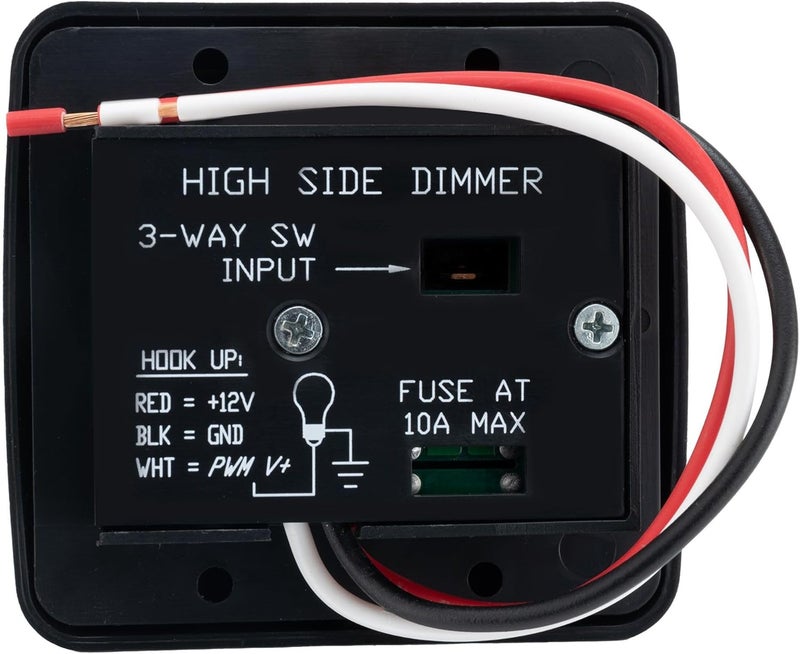 RecPro RV Dimmer Switch | 12V DC | High Side Dimmer Light Switch | Compatible with LED Lights | Made in America (Black) - Image 4