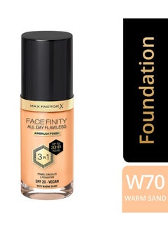 Max Factor Facefinity All Day Flawless Foundation - W70 Warm Sand  - Image 2