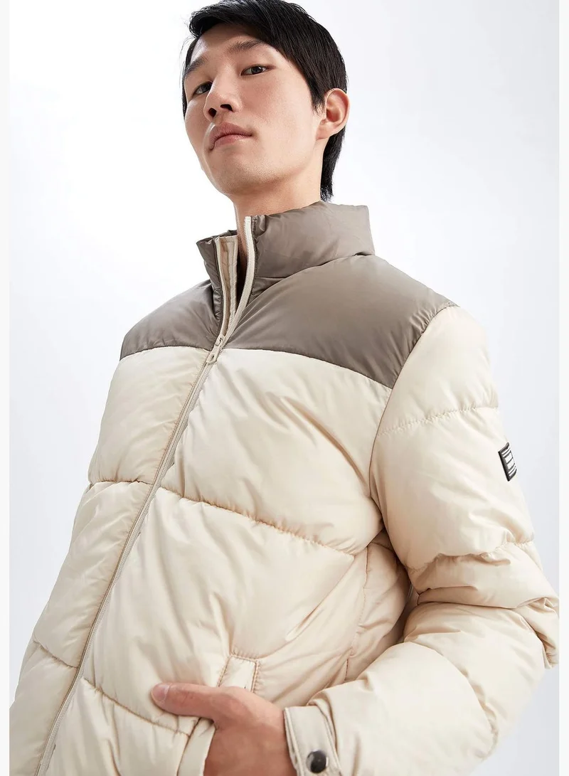DeFacto Regular Fit Block Colour Puffer Jacket