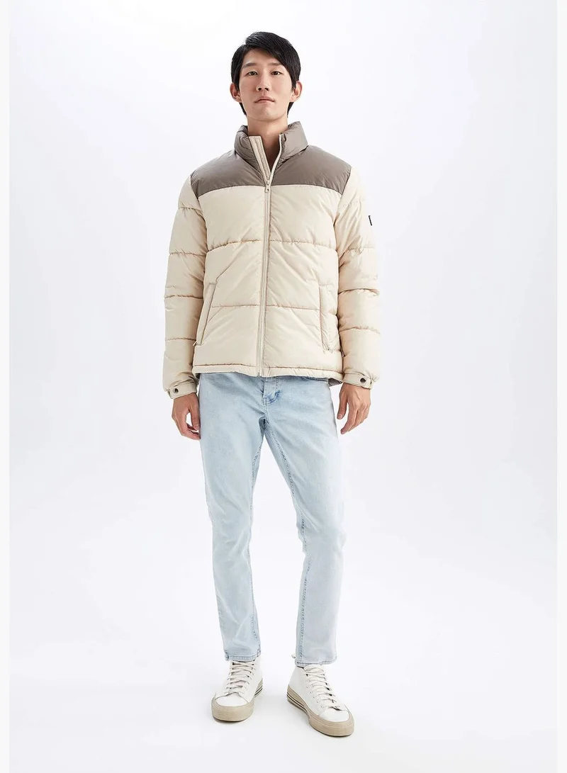 DeFacto Regular Fit Block Colour Puffer Jacket