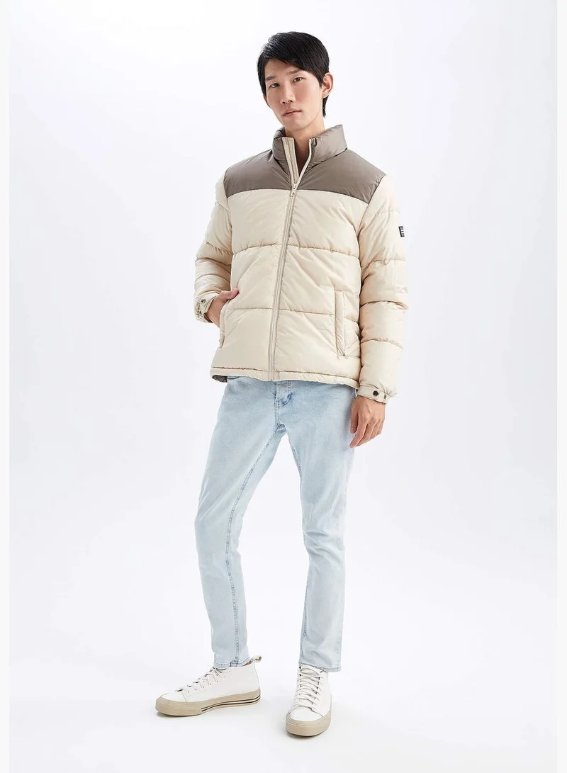 DeFacto Regular Fit Block Colour Puffer Jacket