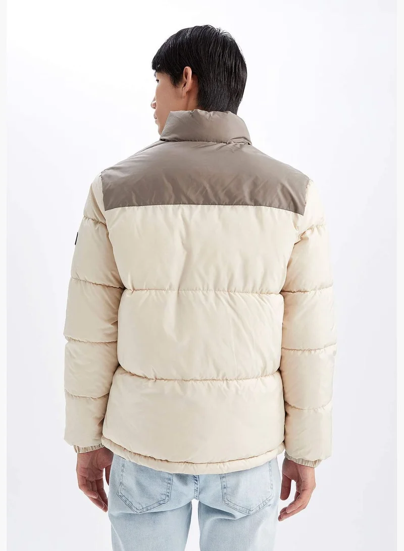 DeFacto Regular Fit Block Colour Puffer Jacket