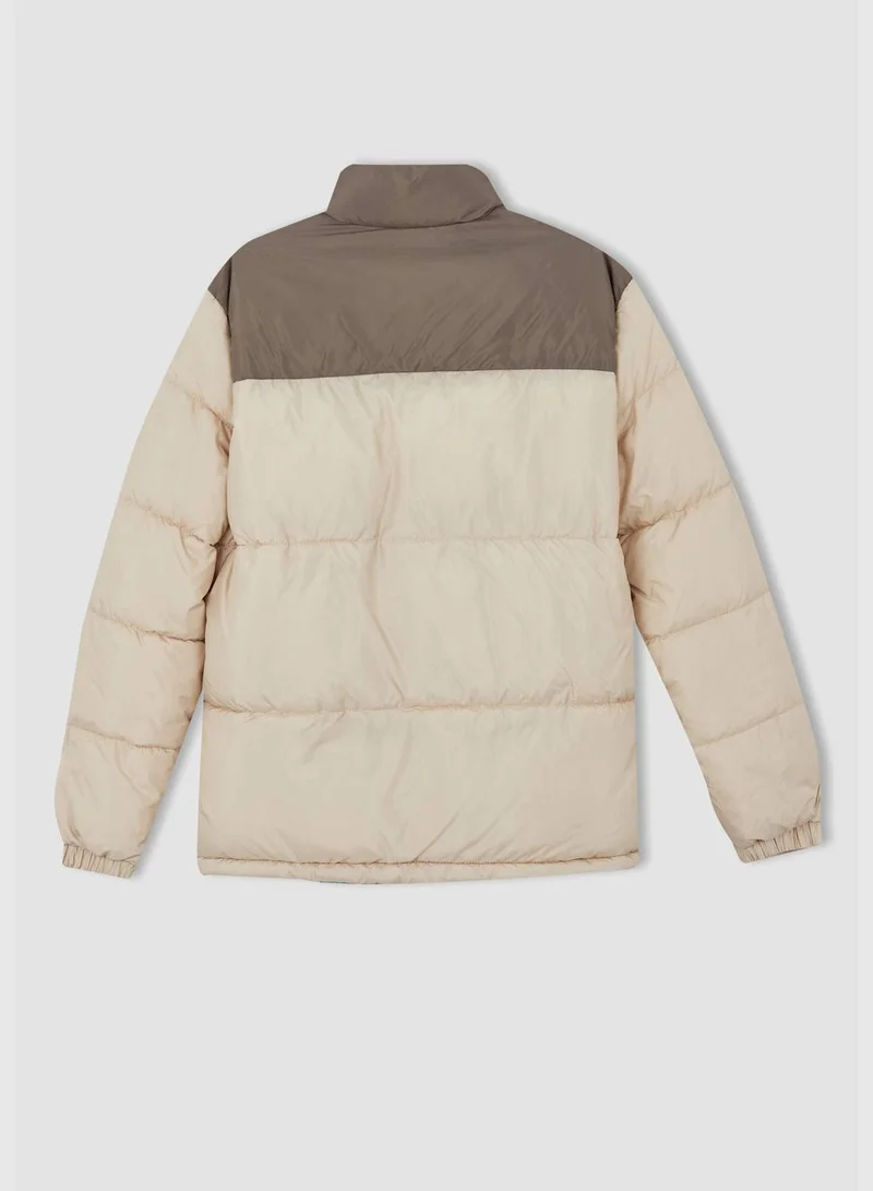 DeFacto Regular Fit Block Colour Puffer Jacket