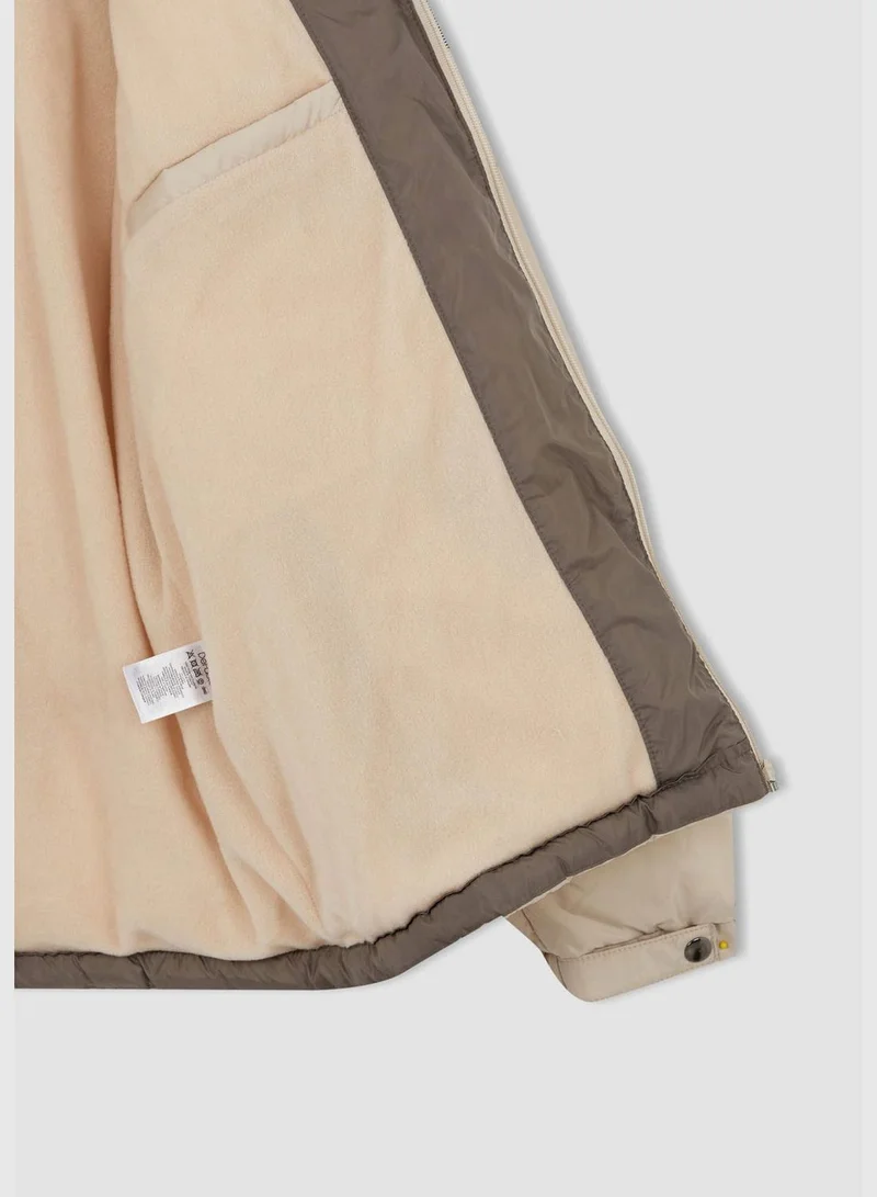 DeFacto Regular Fit Block Colour Puffer Jacket