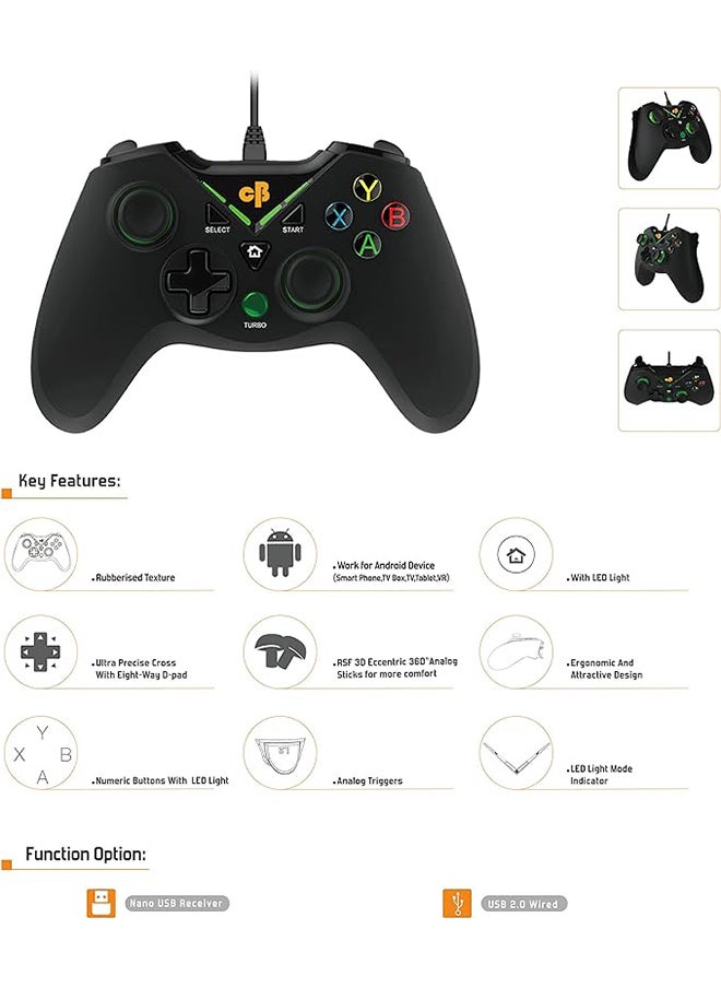 Cosmic Byte - C1070T Interstellar | Touchpad Wireless Gamepad | For PC/PS3 Supports | Windows XP/7/8/10 | Rubberized Texture | Video Game Controller | Enhanced Grip | Double Triggers - Image 1