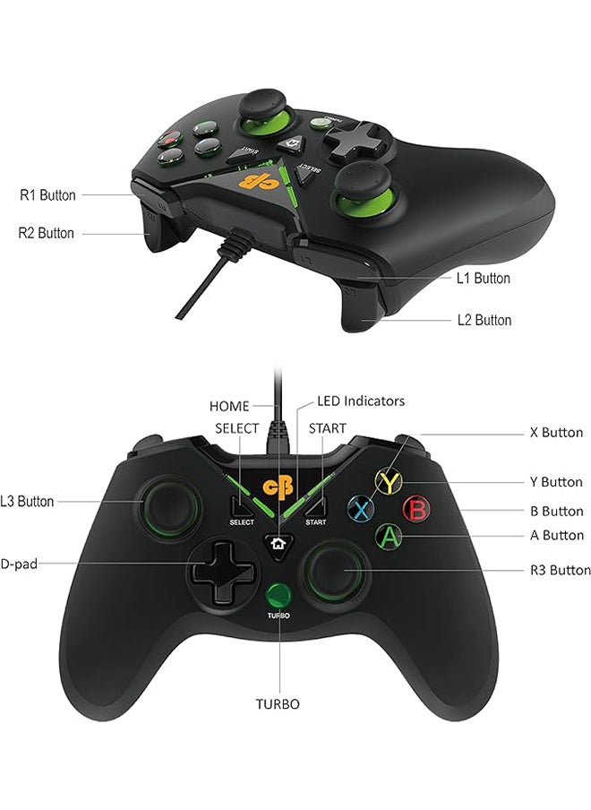 Cosmic Byte - C1070T Interstellar | Touchpad Wireless Gamepad | For PC/PS3 Supports | Windows XP/7/8/10 | Rubberized Texture | Video Game Controller | Enhanced Grip | Double Triggers - Image 1