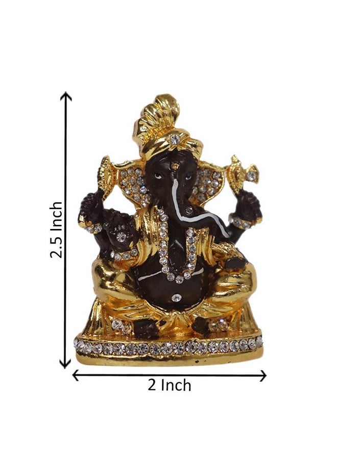 Fabzone Brass Lord Ganesha Idol God Ganpati/Ganesh Handicraft Statue Showpiece Fegurine - Religious Murti Pooja Gift Item Home (6.00 cm) - Image 4