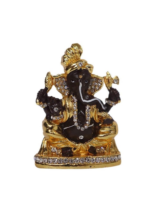 Fabzone Brass Lord Ganesha Idol God Ganpati/Ganesh Handicraft Statue Showpiece Fegurine - Religious Murti Pooja Gift Item Home (6.00 cm) - Image 1