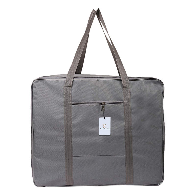 Kuber Industries Rexine Rectangular Jumbo Underbed Moisture Proof Storage Bag with Zipper Closure and Handle Grey CTKTC65972 Pieces - Image 3