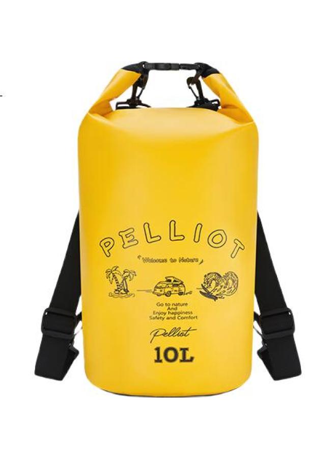 PELLIOT Waterproof Outdoor Camping Waterproof Bag Backpack Travel Mountaineering Storage Bag 16404442 Yellow 10L Double Shoulder - Image 2
