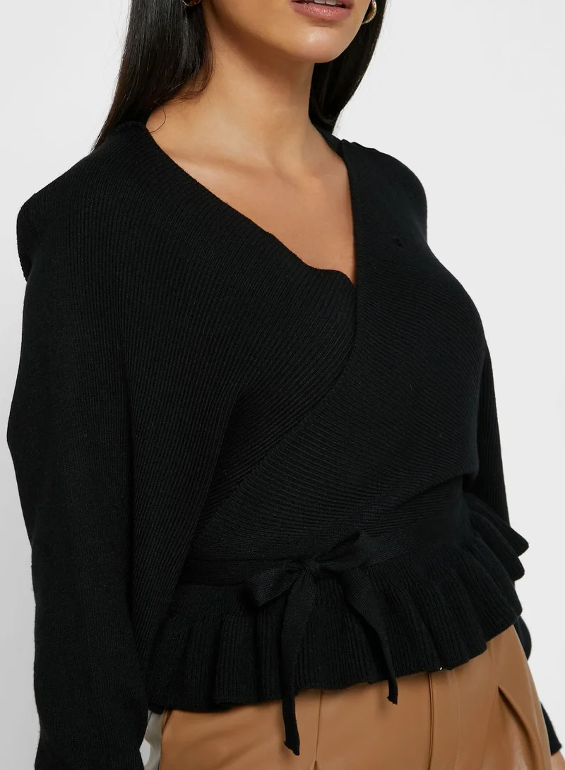 ELLA Wrap Front Sweater
