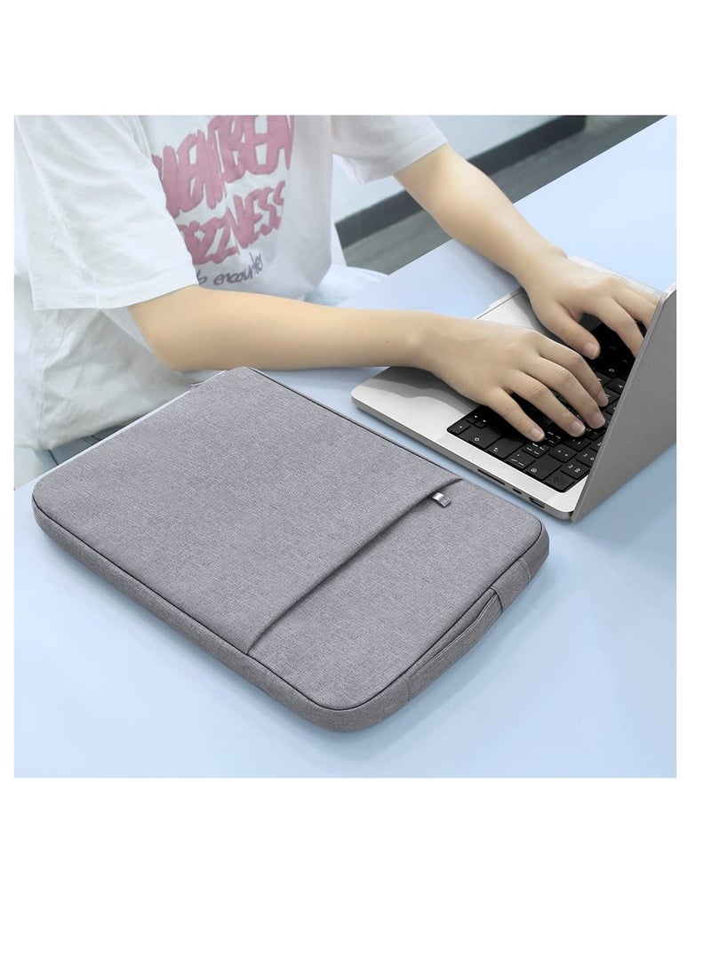 Tablet Case Sleeve for 13 inch Microsoft Surface Pro 11/10/9/8/X/7+/7/6/5/4/3/2/1, Microsoft Surface Laptop Go 2/1, MacBook Air 11, MacBook 12, Waterproof Tablet Cover Bag with Handle,Grey  - Image 5