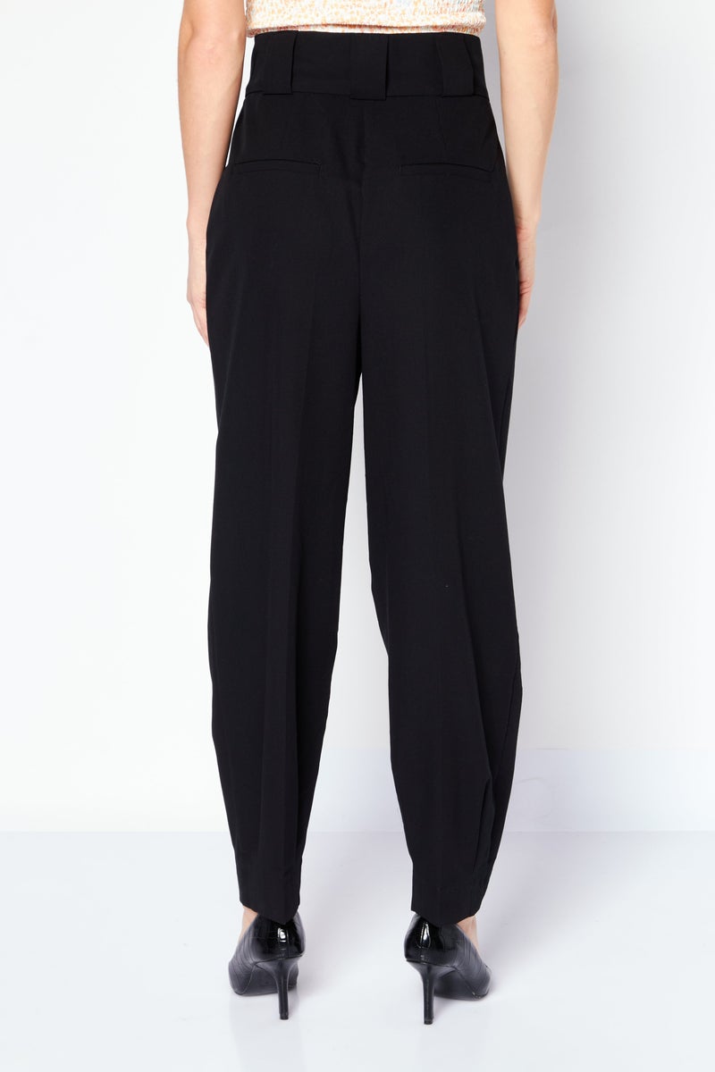 VERO MODA سروال نسائي فضفاض بطول 32 بوصة وقصة ضيقة، أسود - Image 4