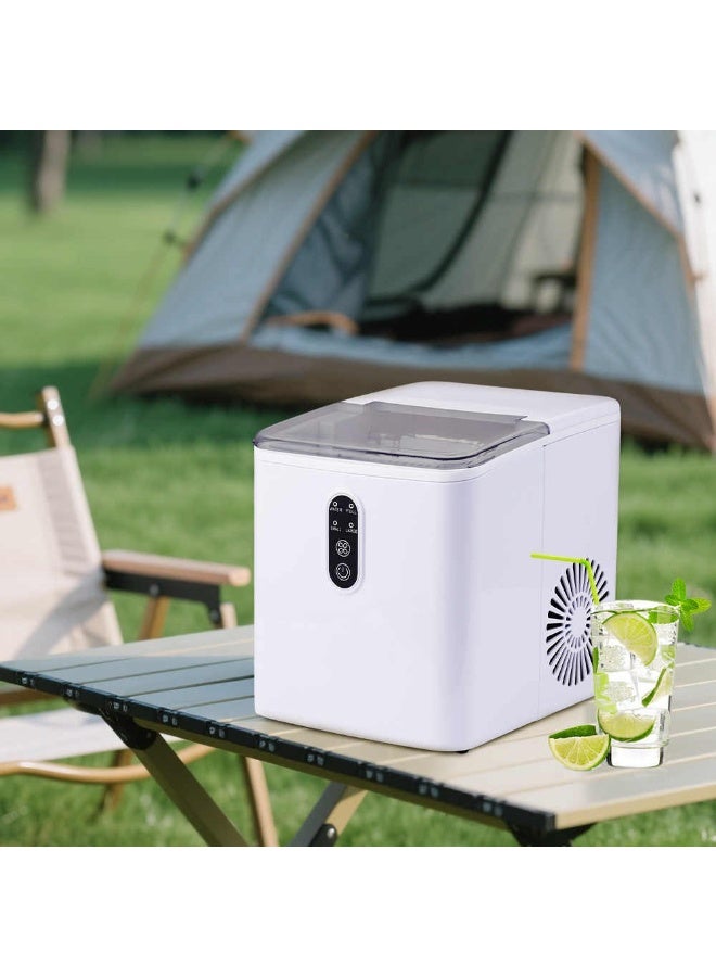 Winning Star WINNING STAR ST-9501 Countertop Ice Maker – Portable Nugget Ice Machine with 9 Ice Cubes in 6 Mins, 12KG/24H Output, Self-Cleaning, Low Noise & Adjustable Size – for Home, Camping & Outdoor Use  - Image 3