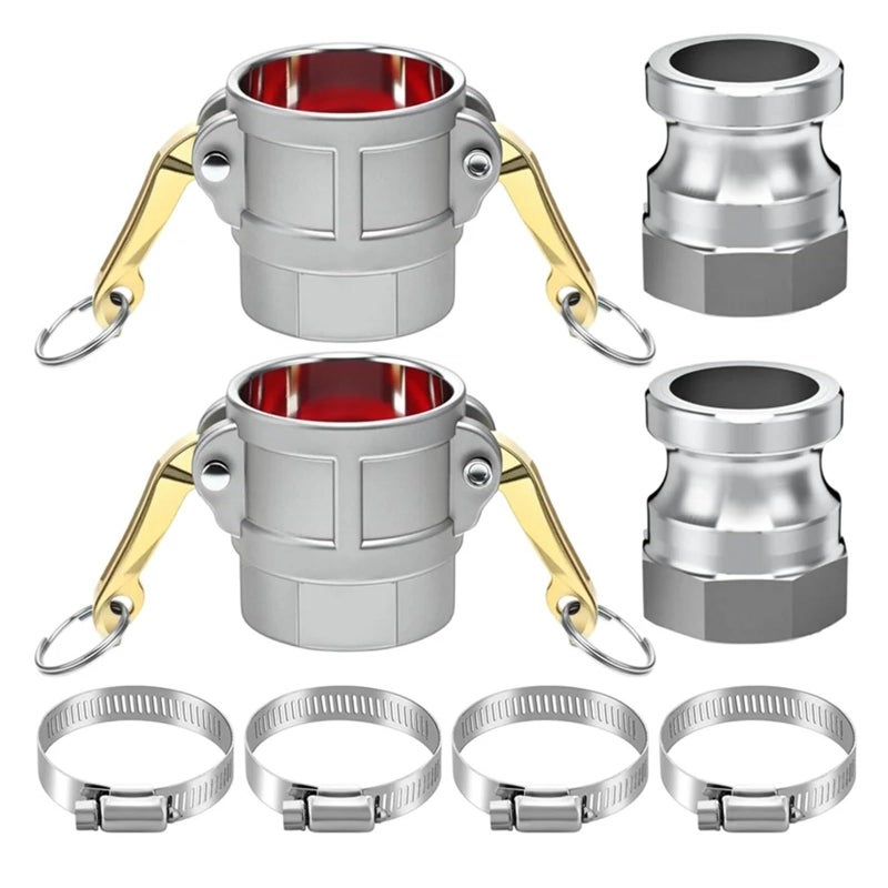 2 Inch Cam Groove Hose Fitting Kit With Cam Lock Type A And D Color As Shown - Image 2
