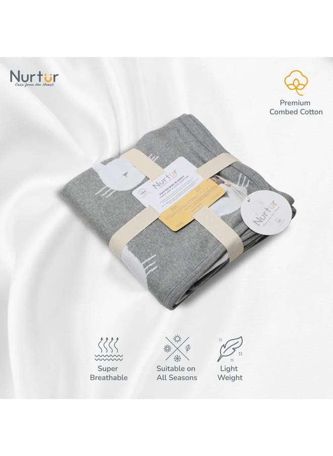 نورتر Soft Baby Blankets For Boys And Girls 100% Combed Cotton Lightweight Fleece