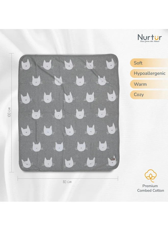 نورتر Soft Baby Blankets For Boys And Girls 100% Combed Cotton Lightweight Fleece