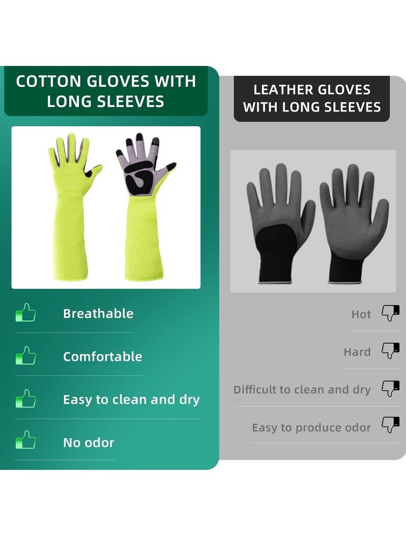 Gardening Gloves - Thorn-Proof Work Gloves Puncture-Proof, Long Sleeve, Hardy, Safety Work Gloves for Men and Women, Firm Grip (L) - Image 4