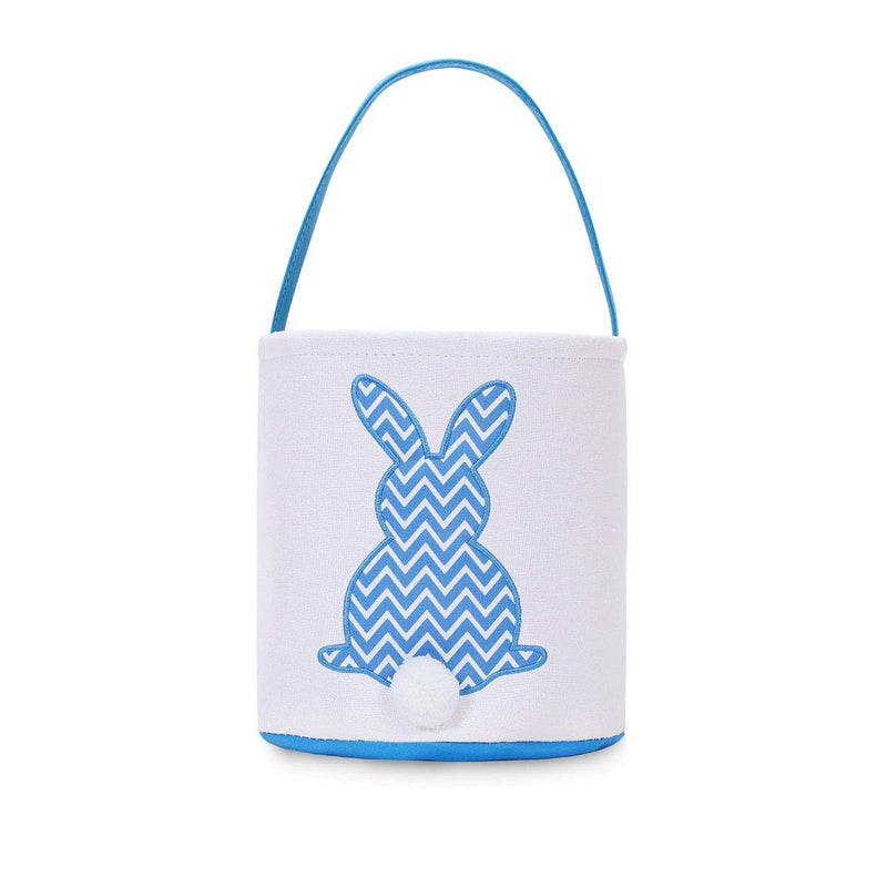 MONOBLANKS MONOBLANKS Easter Bunny Basket Bags Rabbit Bucket Tote for Easter Egg Hunts Decorations Candy Gifts Storage Bluewave 