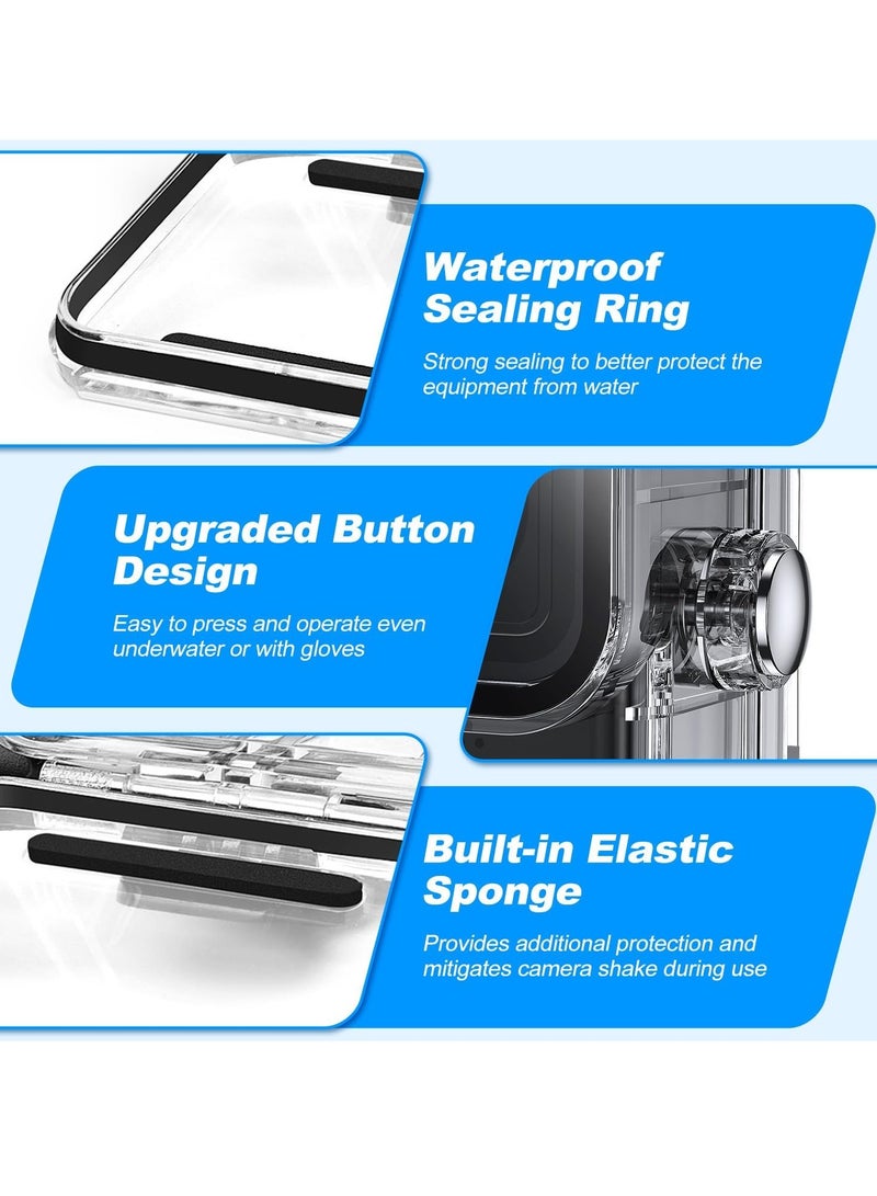 LYNLYN Waterproof Diving Case for GoPro HERO 9/10/11/12 Black, 60M/196FT Underwater Protection with Mount Bracket Accessories for HERO 12/11/10/9 - Image 2