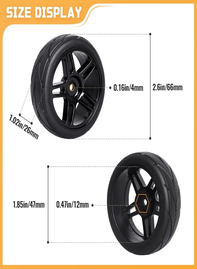 FriHobby Pre-Glued 12mm Hex 1/10 RC Touring Car Wheels & Tires for Traxxas 4-Tec 2.0 Tamiya TT02 TT01 1/14 Wltoys 144001 1/18 Latrax Teton SST Kyosho Fazer MK2 HPI, 4pcs - Image 2