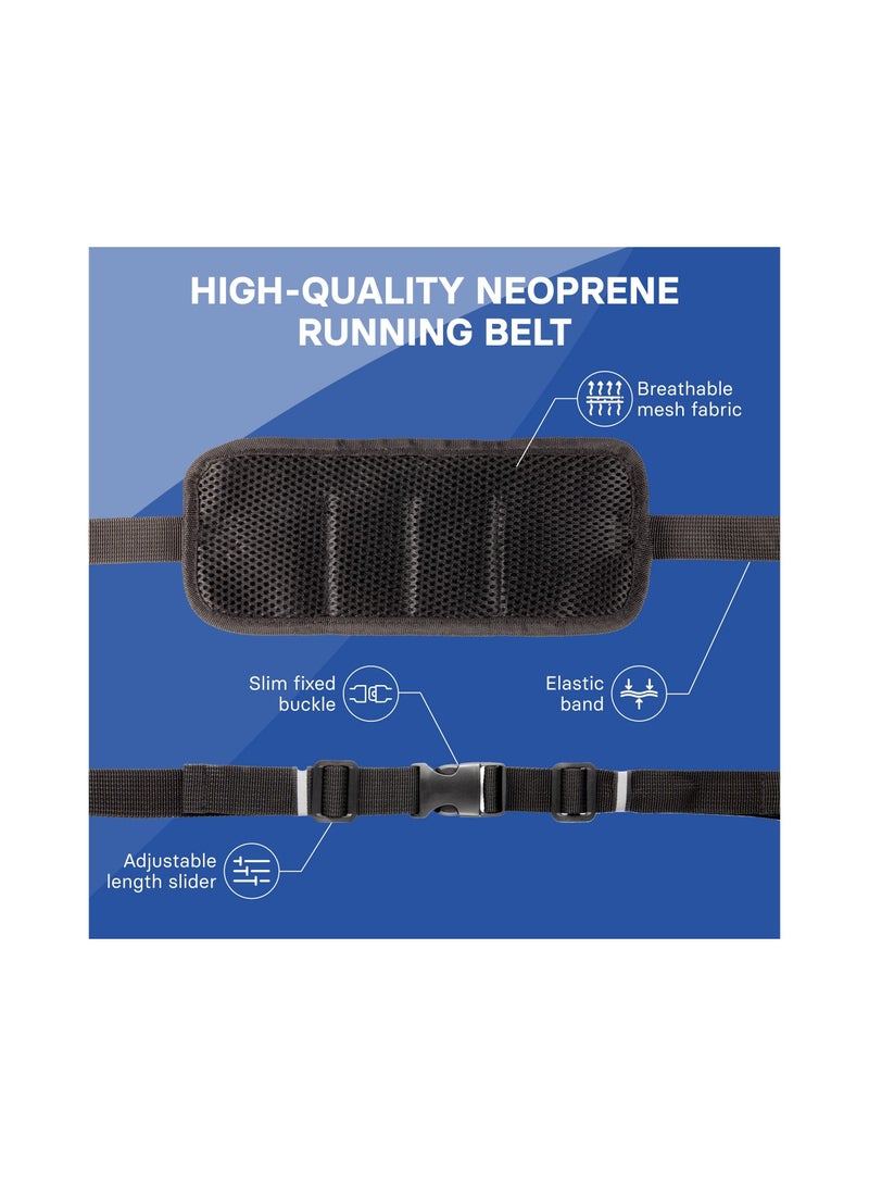 Excefore Running Belt WaistPacks, Waistbelt for Phone & Money Holder With Reflector Strips Bungee Belts with Pockets for Running Hiking Cycling Workout Jogging - Image 2