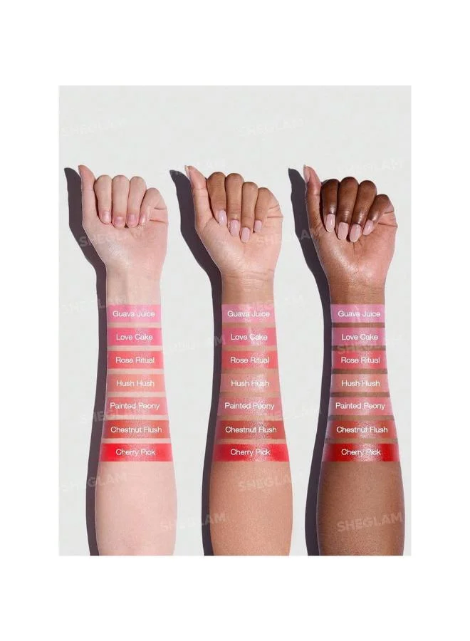 شيجلام أحمر خدود شيجلام بلسمي بلون الفاوانيا المطلية