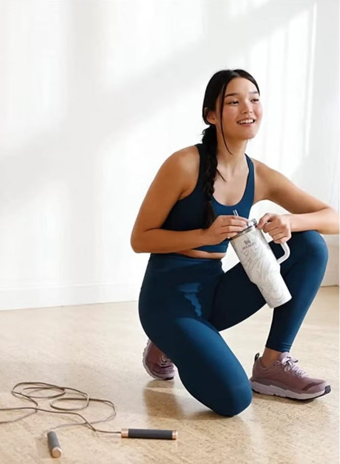 Stanley Quencher H2.0 FlowState 40oz Vacuum Insulated Tumbler – Rose Quartz Swirl Travel Mug with Reusable Lid and Straw for Water, Coffee, Smoothies, and Iced Tea – Durable, Stylish Leakproof, Keeps Drinks Hot & Cold for Hours - Image 5