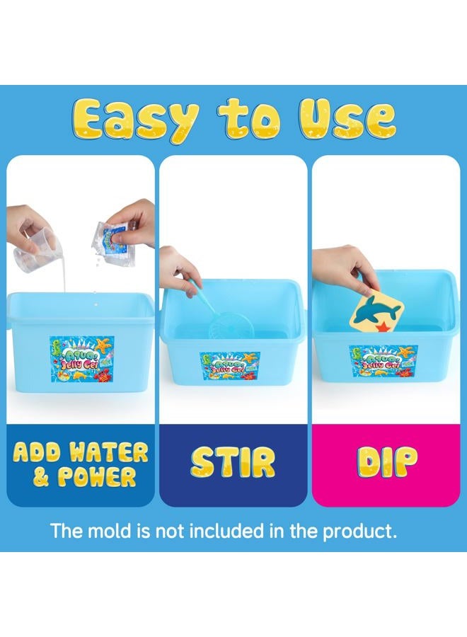 wookidel Magic Water Gel Elf Powder Refill, Aqua Fairy Water Gel Kit Refill with 6PCS Elf Powder and 6 PCS Magic Gels, Aqua Jelly Gels Kit for Christmas,Birthday, Gift for Girls 6 7 8 9 10 Year Old - Image 3