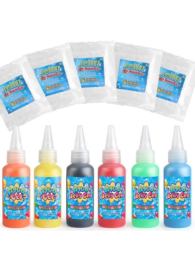 wookidel Magic Water Gel Elf Powder Refill, Aqua Fairy Water Gel Kit Refill with 6PCS Elf Powder and 6 PCS Magic Gels, Aqua Jelly Gels Kit for Christmas,Birthday, Gift for Girls 6 7 8 9 10 Year Old - Image 1