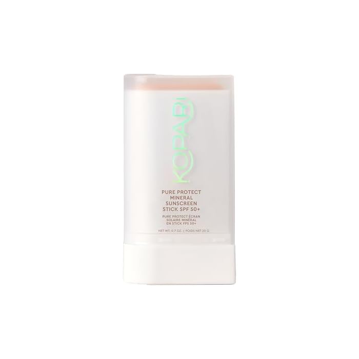 Kopari PURE PROTECT 100% Mineral Sunscreen Stick SPF 50+ Clear Zinc Oxide Face and Body Sunscreen with Hydrating Argan Oil, Shea Butter, Sheer Finish, Ultra-Portable, for Easy Reapplication