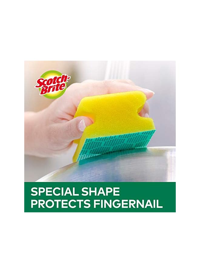 PROMASS Brite Fresh, Heavy Duty Nail Saver Scrub Sponge, Scrub Dot, For Washing Dishes and Kitchen Use, 2 units/pack - Image 5