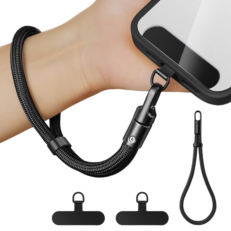 XCHKRM Anti Theft Phone Wrist Strap With 2 Metal Tether TabsAdjustable Wristlet Hand Cell Phone Lanyard for Women and Men - Image 2
