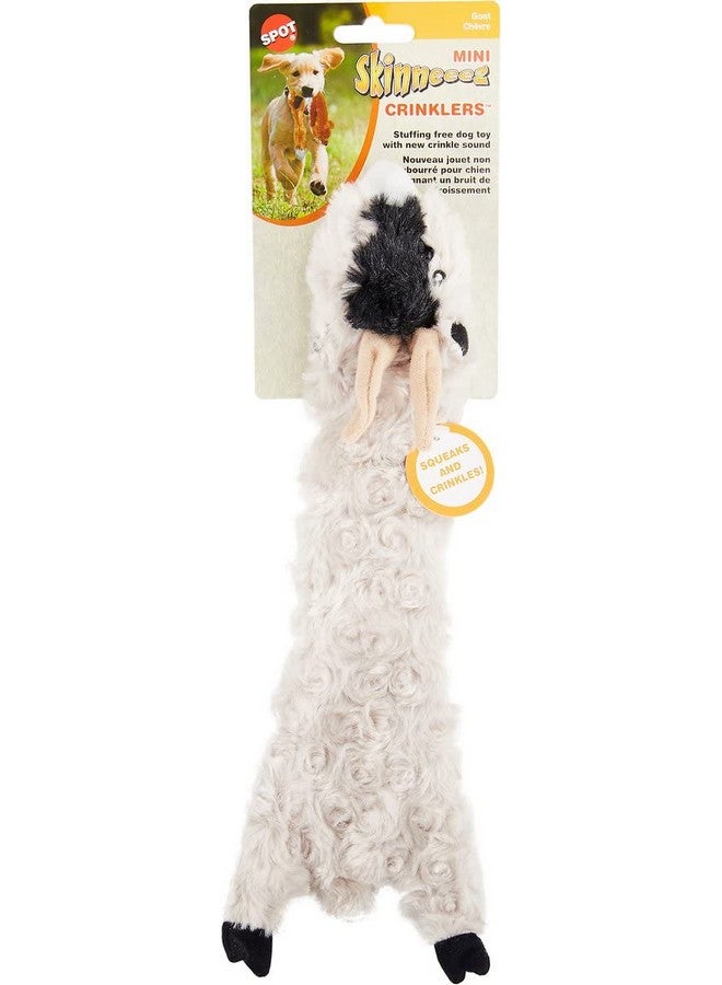 SPOT Skinneeez Crinklers Goat - Stuffing-Free Dog Toy with Crinkle & Squeaker Sounds, Durable for Moderate Chewers, Tug Toy for Small Dogs & Puppies, 14in - Image 1